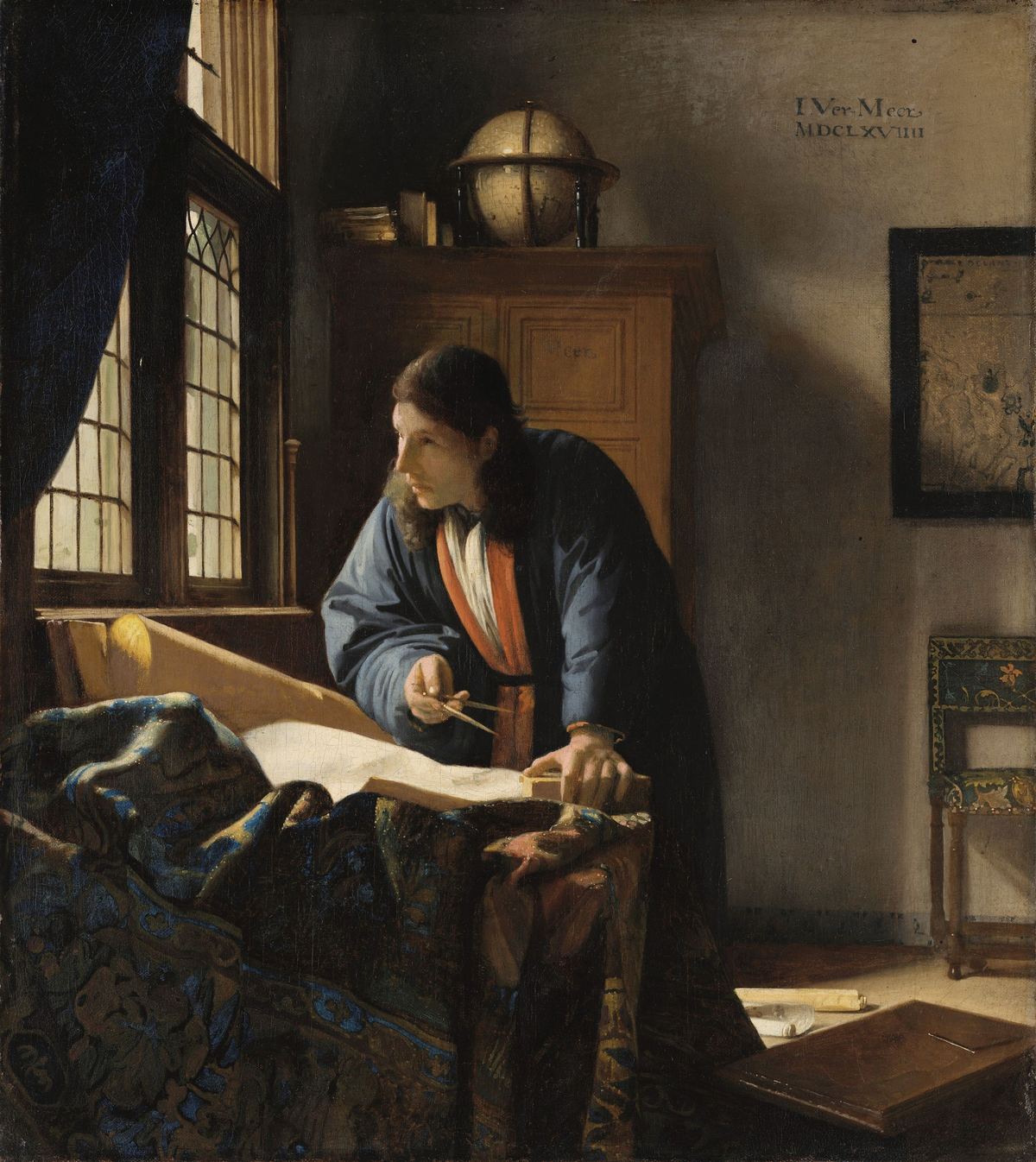 The Geographer by Johannes Vermeer (c. 1669)