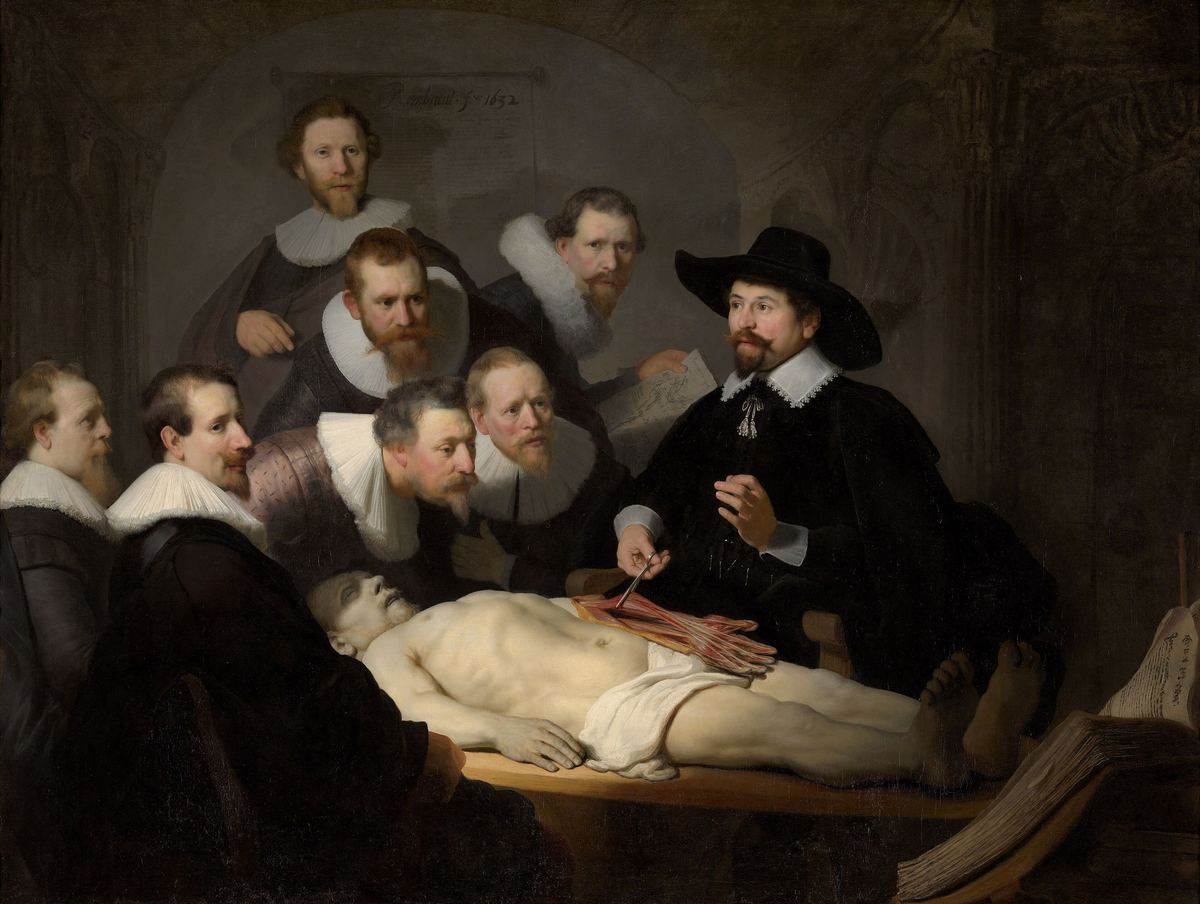 The Anatomy Lesson of Dr Nicolaes Tulp by Rembrandt van Rijn (1632)